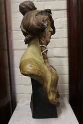 Art Nouveau Terracotta Bust   Signed Cherc   Dated 2441900    