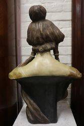 Art Nouveau Terracotta Bust   Signed Cherc   Dated 2441900    