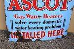 Ascot Hot Water Installed Here Enamel Sign