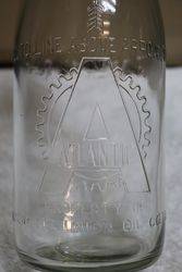 Atlantic Quart Embossed Tin Top Bottle