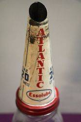 Atlantic Quart Embossed Tin Top Bottle