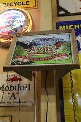 Avia Swiss Watch Advertising Wooden Framed Light Box