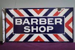 Barber Shop Double Sided Enamel Advertising Sign  