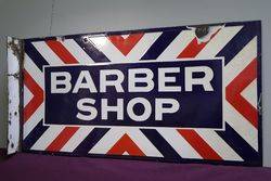 Barber Shop Double Sided Enamel Advertising Sign  