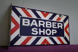 Barber Shop Double Sided Enamel Advertising Sign  