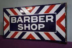 Barber Shop Double Sided Enamel Advertising Sign  