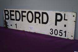 Bedford Plate Double Sided Sign 