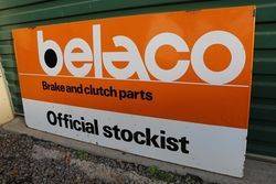 Belaco Official Stockist Enamel Advertising Sign 