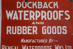 Bengal Waterproof WKS Ltd Duckback Enamel Advertising Sign  