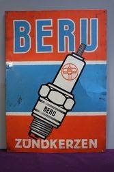 Beru Zundkerzen Spark Plug Tin Advertising Sign 