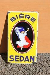 Biere Sedan Pictorial Enamel Sign