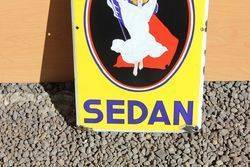 Biere Sedan Pictorial Enamel Sign