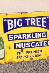 Big Tree Sparkling Wine Enamel Advertising Sign