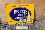 Big Tree Wines Pictorial Advertising Enamel Sign