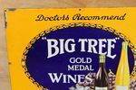 Big Tree Wines Pictorial Advertising Enamel Sign