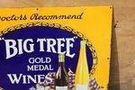 Big Tree Wines Pictorial Advertising Enamel Sign