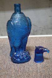 Blue Glass Eagle Decanter 
