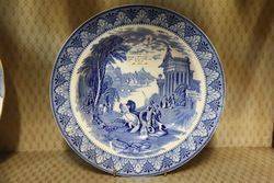 Blue and White Cauldon Plate C1910  