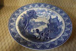 Blue and White Cauldon Plate C1910  