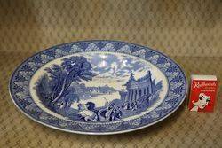 Blue and White Cauldon Plate C1910  