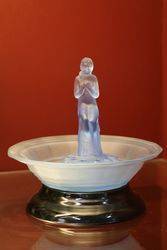Blue art Deco Float Bowl C1930 