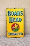Boars Head Tobacco Enamel Sign