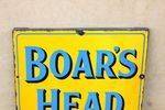 Boars Head Tobacco Enamel Sign