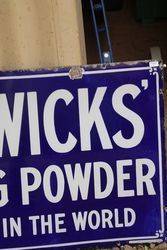 Borwicks Baking Powder Enamel Advertising Sign 