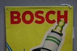 Bosch Spark Plug Tin Pictorial Advertising Sign  Lovely Condition 