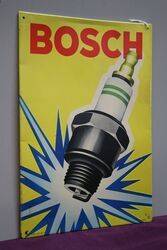 Bosch Spark Plug Tin Pictorial Advertising Sign  Lovely Condition 