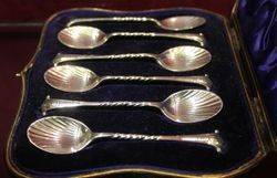 Boxed Set of 6 Silver Spoons London 1905 06