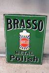 Brasso Metal Polish Enamel Sign Arriving Nov