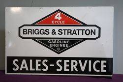 Briggs and Stratton SalesService Double Sided Tin Advertising Sign 