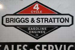 Briggs and Stratton SalesService Double Sided Tin Advertising Sign 