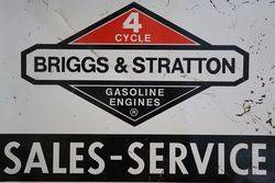 Briggs and Stratton SalesService Double Sided Tin Advertising Sign 