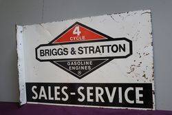 Briggs and Stratton SalesService Double Sided Tin Advertising Sign 