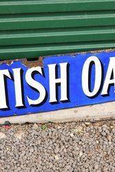 British Oak Enamel Advertising Sign