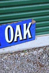 British Oak Enamel Advertising Sign