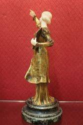 Bronze and Ivory Figure of a Woman