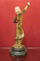 Bronze and Ivory Figure of a Woman