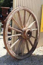 Buggy Wagon Wheel Wood Spokes Iron Rim Amish Carriage 