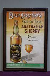 Burgoyneand39s Genuine Golden Fleece  Framed Advertising Poster 