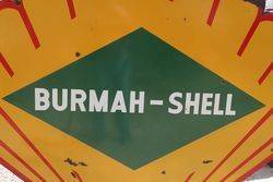 Burmah Shell Double Sided Enamel Advertising Sign 