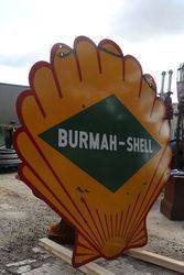 Burmah Shell Double Sided Enamel Advertising Sign 