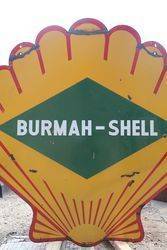 Burmah Shell Double Sided Enamel Advertising Sign 