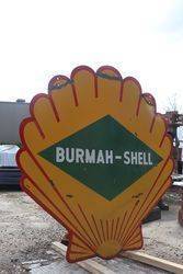 Burmah Shell Double Sided Enamel Advertising Sign 