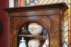 Burr Walnut Bookcase with Single Glazed Upper Door