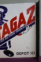 Butagaz Double Side Enamel Advertising Sign 