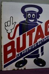 Butagaz Double Side Enamel Advertising Sign 