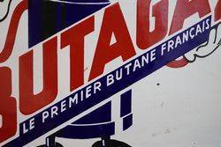 Butagaz Double Side Enamel Advertising Sign 